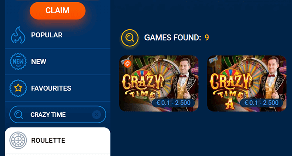 Find Crazy Time Find Crazy Time